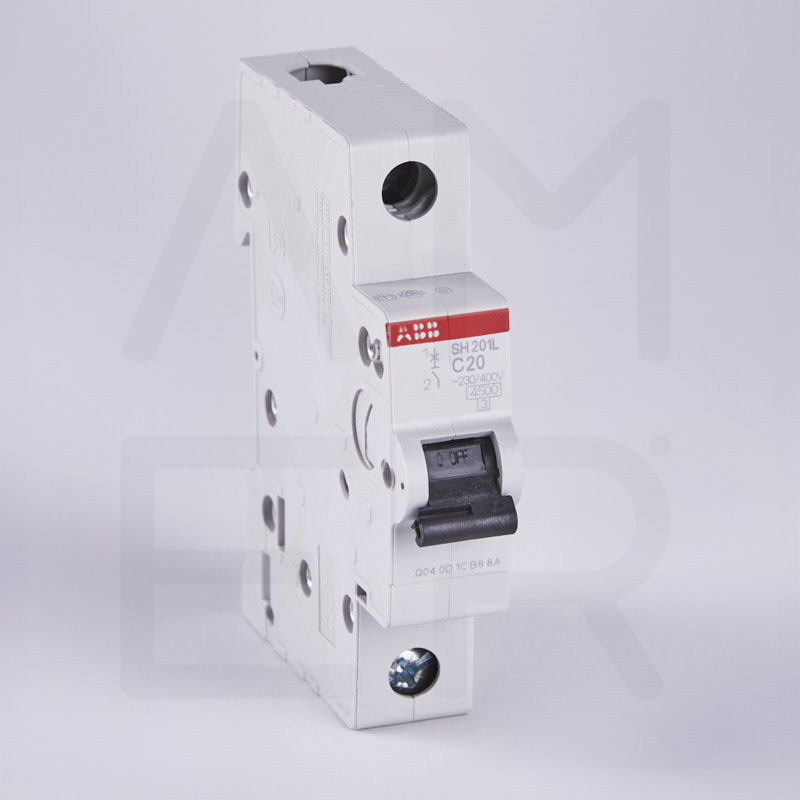1- ABB مفتاح احادي 4.5 ك 20 امبير ABB قاطع كهربائي أحادي 20 أمبير - الصورة 1